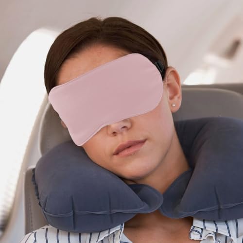 2 PCS Pink Satin Sleep Masks, Adjustable Silk Eye Mask for Sleeping, Blind Folds Soft Breathable Blindfold for Adults Couples Play Party Games Airplane Travel Essentials Eye Covers Patches Night Mask - Image 5