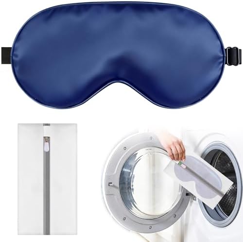 Silk Sleep Mask for Sleeping, Blackout Eye Mask with Adjustable Strap by spacepower