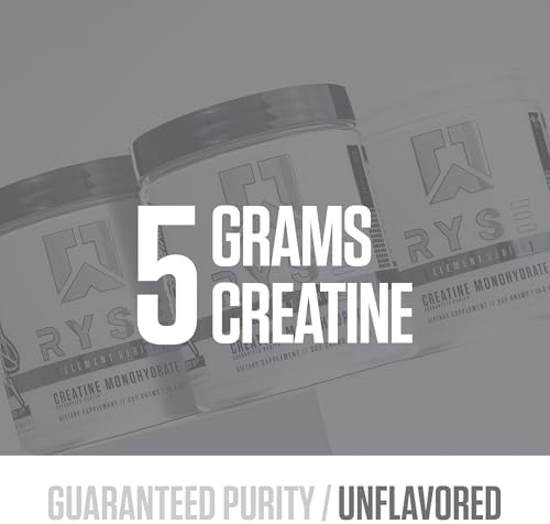 RYSE Creatine Monohydrate Powder - Unflavored - Supports Men & Women Lean Muscle Growth, Strength, Power, and Endurance - Helps Reduce Fatigue and Improve Workout Recovery - 60 Servings - Image 3