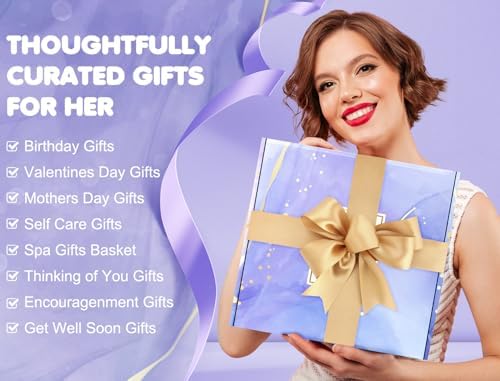 Birthday Gifts for Women, Relaxing Spa Self Care Gift Baskets - Image 3