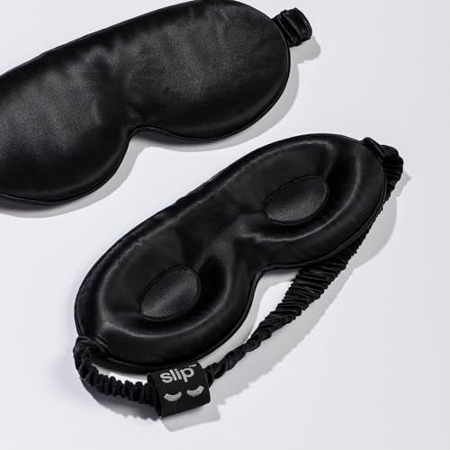 Slip Silk Contour Sleep Mask, Black - Lash-Friendly Design, Blocks Light - Image 6