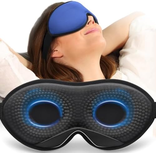 MABAO Weighted Sleep Mask, 100% Blackout Blindfold for Sleeping, Blue by MABAOSleepMasks