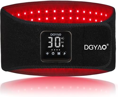 New Cordless Red Light Therapy Belt for Pain Relief, Near Infrared Therapy Wrap Pulse Therapy for Back Pain Relief by DGYAO