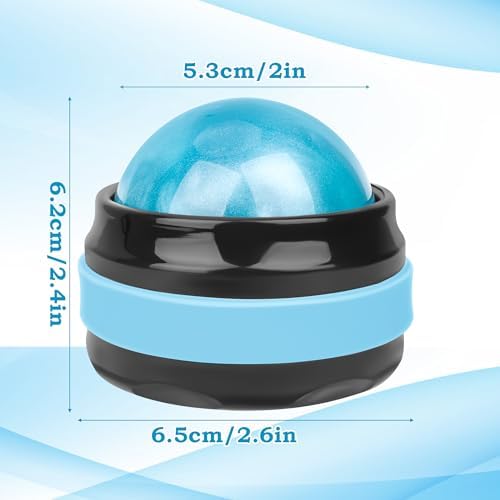 Coolrunner Massage Ball, 2-Pack Handheld Manual Roller Massager, Blue+Pink - Image 2