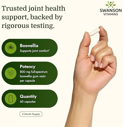 Swanson Double Strength Boswellia Serrata, 800 mg, 60 Capsules - Image 3