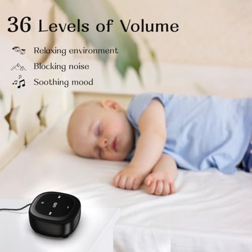 White Noise Sound Machine with 30 Soothing Sounds 36 Adjustable Volume Brown Noise Sound Machines for Sleep Office Privacy Bedroom 4 Timers Memory Function Sleep Sound Machine Baby Adult Elderly Care - Image 4