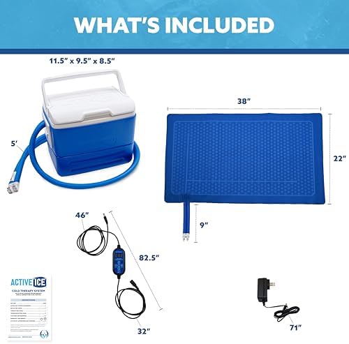 Polar Active Ice® 3.0 Cold Therapy Ice Machine System with Programmable Timer, 38"x22" Blanket Pad, 9 Quart Cooler, Quiet Pump, Strong Cryotherapy Pain Relief Treatment - Image 2