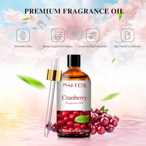 PHATOIL Cranberry Fragrance Oil for Diffuser Aromatherapy 3.38FL.OZ - Image 3