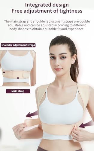 Posture Corrector for Women, Back Brace for Women, Adjustable Lightweight Upper Back Brace, Back Posture Corrector for Neck, Shoulder, Upper & Lower Back Pain Relief, Invisible Under Clothes (Pink, Large) - Image 4