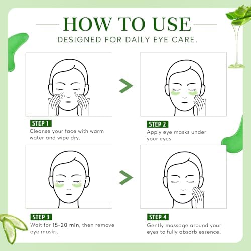 Yeokoe Under Eye Patches for Dark Circles,Puffy Eyes,20 Pairs Face Masks SkinCare With Vitamin E and Aloe Vera Gel for Rejuvenate - Image 5