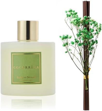 Cocorrína Reed Diffuser - Bamboo Stream Scented Diffuser with 8 Sticks Home Fragrance Reed Diffuser for Bathroom Shelf Decor - Image 6