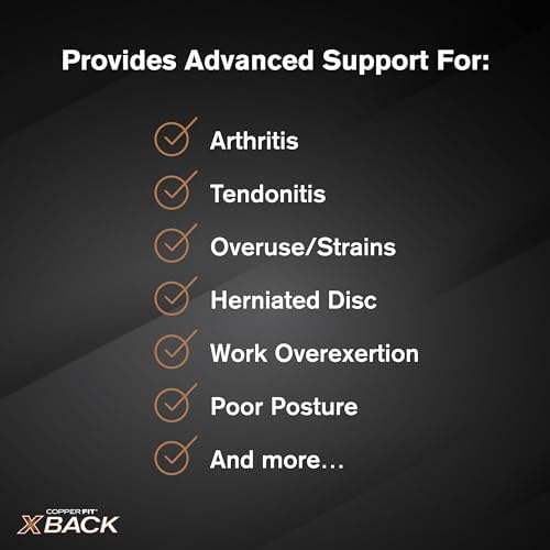 Copper Fit X-Back Brace for Lower Back Pain, Lumbar Support, Herniated Disc, Sciatica, Arthritis – Adjustable, Breathable Design - for Men and Women (Large/XLarge) (Pack of 2) - Image 5