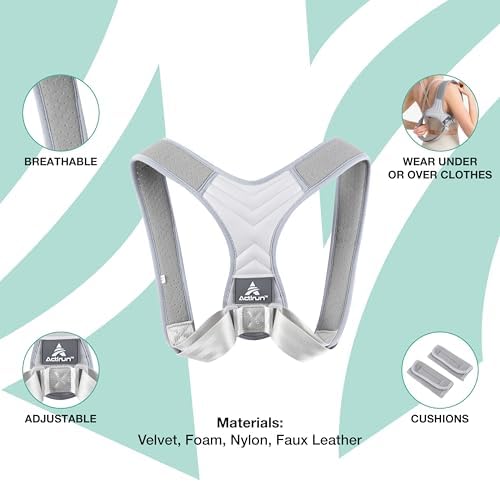 Shoulder Posture Corrector & Shoulder Straps for Posture - Adjustable Back Brace for Men and Women - Upper Back Straightener for Hunchback Pain Relief - Breathable - Image 7