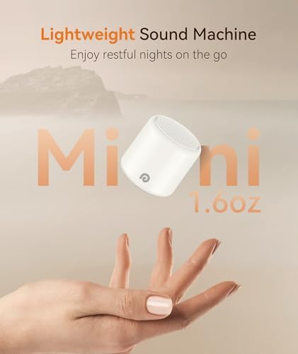 Dreamegg Travel White Noise Machine - Portable Sound Machine for Baby Adults, Travel Sound Machine for Sleep, 16 Nature Sound, Timer, White Noise Machine for Sleeping Gift, 2 Pack, White&Wood - Image 7