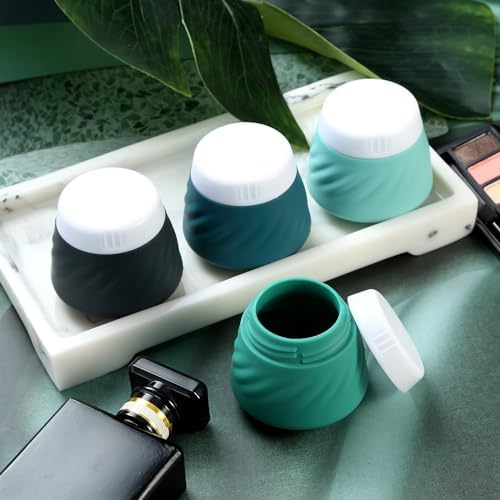 Gemice Silicone Cream Jars TSA Approved Travel Size Containers with Clear Bag, Leak-proof Travel Accessories with Lid for Cosmetic Face Body Hand Cream (4 Pack) - Image 6