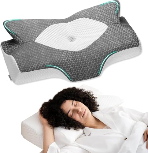 Elviros Cervical Memory Foam Pillows for Neck Pain Relief,Medium Firm by Elviros