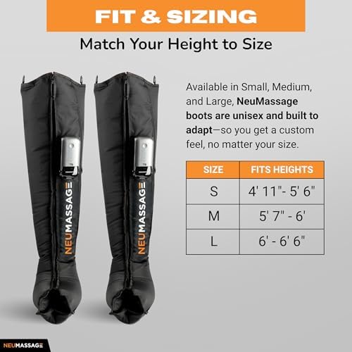 Professional Leg Compression Massager Recovery System | Cordless Rechargeable Air Recovery Boots with Sequential Compression | Fast Recovery & Improved Circulation [Small, Black] - Image 6