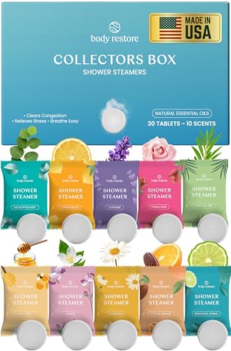 BodyRestore Shower Steamers Aromatherapy, Gifts for Women, Variety 30 Pack by BodyRestore