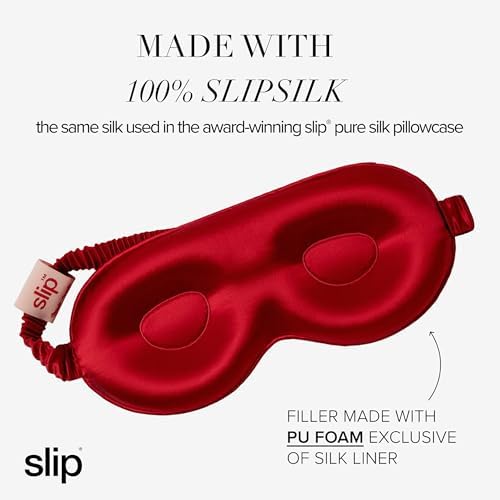Slip Silk Contour Sleep Mask, Scarlet - Lash-Friendly Design, Blocks Light - Image 2
