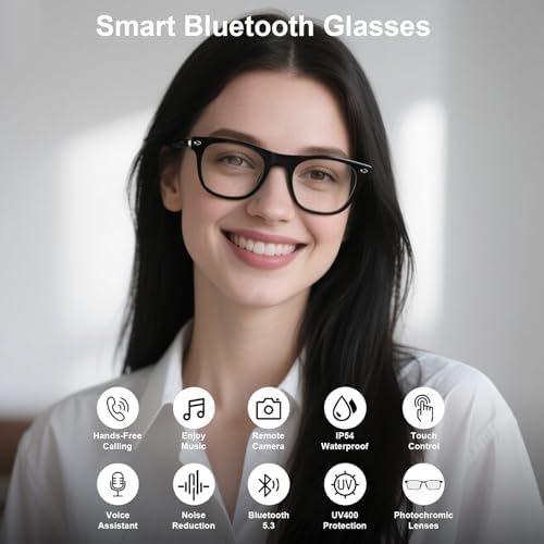 Smart Bluetooth Glasses with Auto On/Off, Photochromic Lenses & Audio-Clear - Image 2