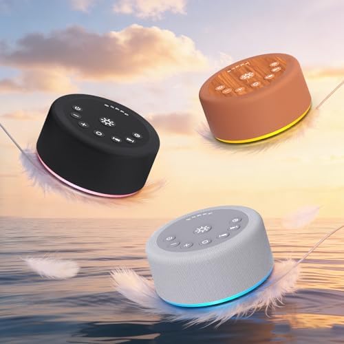 Sleep Sound Machine White Noise Machine with 30 Non Looping Sounds 12 Night light Colors with 5 Timers 36 Adjustable Volume Memory Function Brown Noise Machine for Baby kid Adult & Home Nursery Travel - Image 2