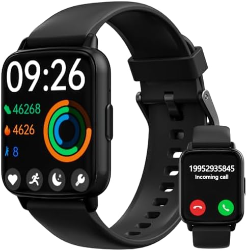 DIVElink Smart Watches for Men Women Fitness Tracker with Heart Rate Monitor IP68 Waterproof 100+ Sport Mode Activity Trackers Compatible with iPhone Android Phones by Unknown