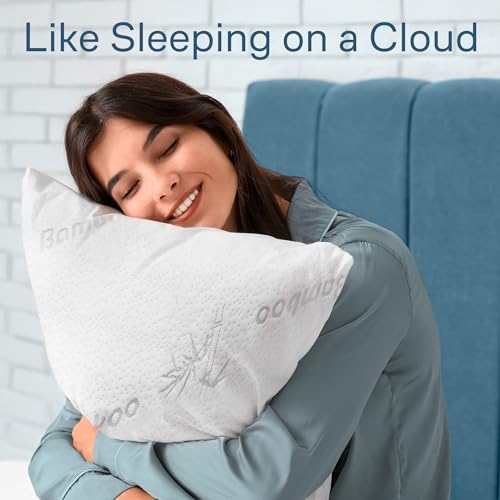 100% Waterproof Pillow Protectors Standard 20x26 Pair Zippered Pillow Case, Pillow Cover, Guaranteed Noiseless Pad, Ultra Plush Absorbent (Viscose Made from Bamboo), White 2 Pack - Image 3