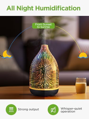 InnoGear 150ml Handmade 3D Glass Essential Oil Diffusers for Home Room - Image 6