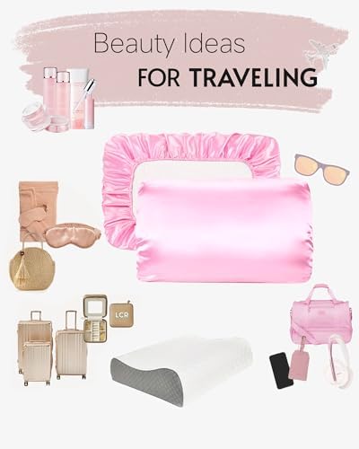 Yanideer Travel Elastic Band Satin Pillowcase for Hair & Skin, Cooling Satin Pillow Cover for Hotel - Image 6