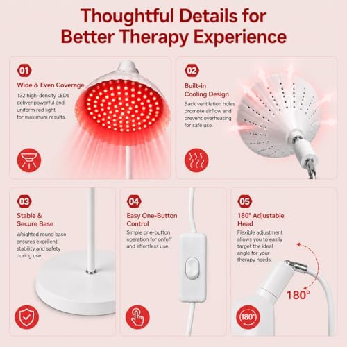 Red Light Therapy for Body Face,Infrared Light Therapy Lamp - Image 4