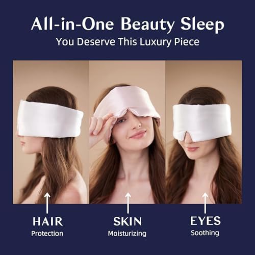 Silk Sleep Mask for Women and Men, Side Sleeper, 22 Momme Pure Mulberry Silk Total Blackout 100% Mulberry Eye Mask with Adjustable Headband Full Size, Eye Masks for Sleeping and Travel - Image 6