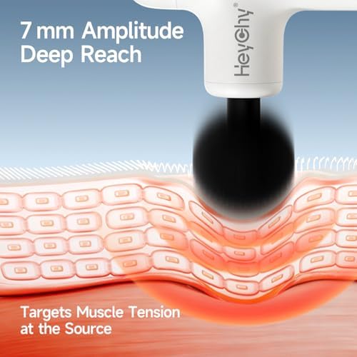 HEYCHY Super Mini Massage Gun Deep Tissue Portable Muscle Massager, 3000RPM - Image 3
