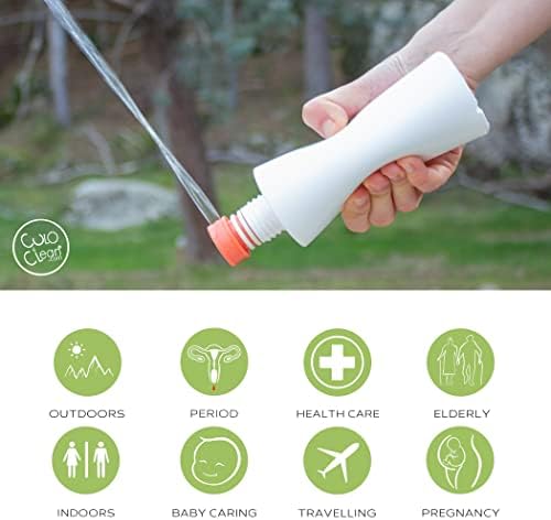 CuloClean Portable Bidet for Toilet or Travel. Peri Bottle for Men and Women. Handheld Spray. Bath Essentials (Coral) - Image 2