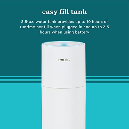 Homedics Portable Humidifier - Small Air Humidifiers, Matte White - Image 3