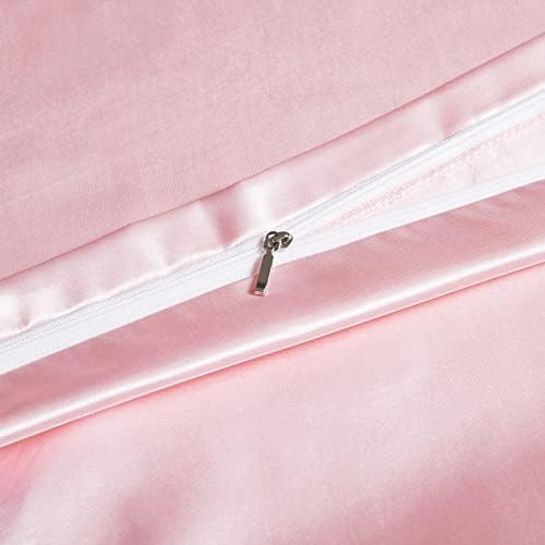 NSGZ Satin Duvet Cover for Weighted Blanket, 60x80, 8 Ties, Pink - Image 3