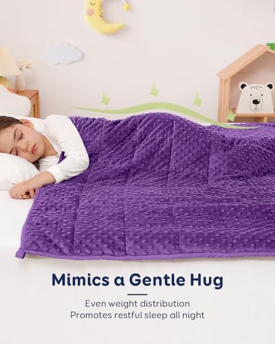 Kivik 3lbs Weighted Blanket, Cooling Soft Minky Dot Heavy Blankets, 36"x48" - Image 3