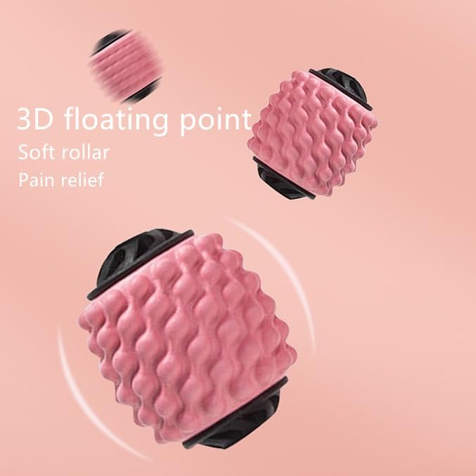 4 Wheels Foam Roller Muscle Massager for Leg Neck Hand Arm,Trigger Point Muscle Relax Massager Indoor Sports Yoga Bodybuilding Equipment (Black) - Image 5
