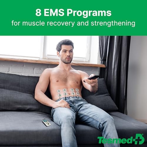 TESMED Fit 5.8: Muscle Stimulator for EMS, TENS, Massage (3 functions in 1), 22 programs, 6 of which are customizable, ideal for pain relief and stimulation of the abdomen, buttocks, and chest muscles - Image 5