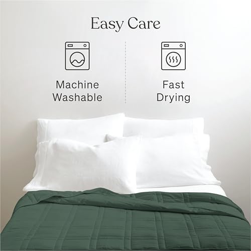 Baloo Weighted Blanket for Adults 25 lb King (Spruce Green, 80"x87") - Image 4