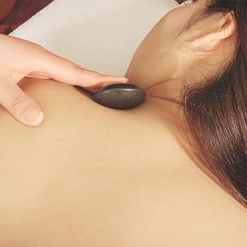 Master Massage 10-Piece Black Basalt Hot Stone Set – Contour & Malteser Shape Lava Stones for Relaxing Massage Therapy – Includes Unique Dish for Convenient Storage - Image 6