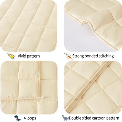 Weighted Blanket - 7 lbs Ivory Heavy Blanket - Small Size Breathable Lap Blanket(41"x60", 7 lbs) - Image 2