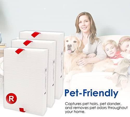 Replacement Filter R, Compatible with Honeywell Air Purifier HPA300, HPA200, HPA 100 and HPA 5000 Series, HRF-R3, 3-Pack - Image 6