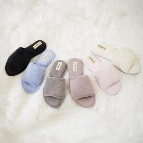 Dearfoams womens Slipper Memory Foam Summer House Shoe Beatrice Terry Slide - Image 5