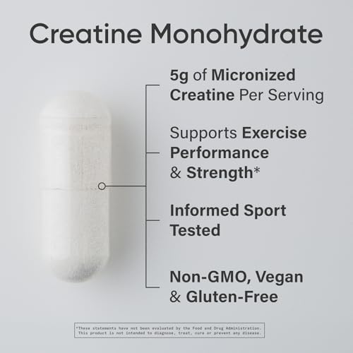 Sports Research® Creatine Monohydrate Capsules 5g, 120 Count - Image 2