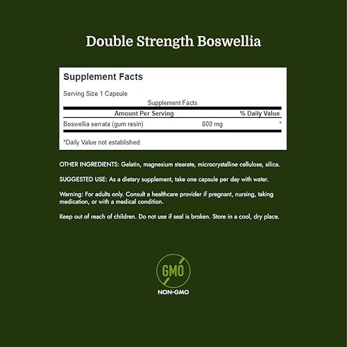 Swanson Double Strength Boswellia Serrata, 800 mg, 60 Capsules - Image 4