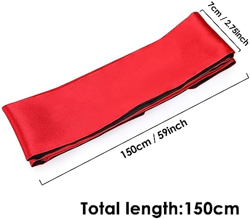 FRESHME 2pc Satin Sleep Mask - Lightweight Blindfold Eye Mask Cover for Women Men Couples Night Gift, Valentine's Day Gift Double Sides Dark Purple & Black+Red & Black 2pc Set - Image 7