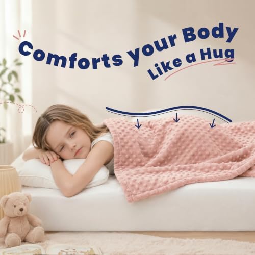 Huloo Sleep Weighted Lap Pad 2lbs,Soft Weighted Blanket for Adults Kids Portable Travel,Heavy Blanket with Premium Glass Beads(Pink) - Image 5