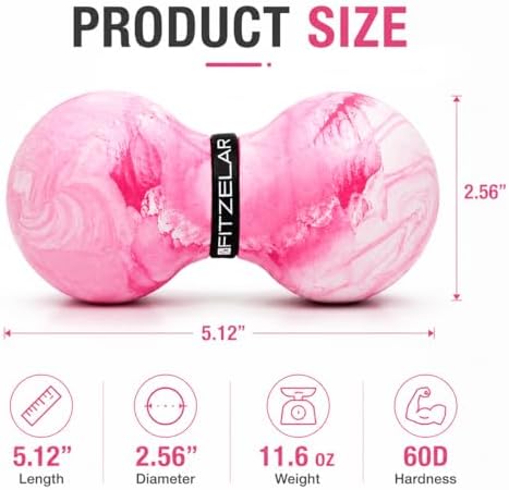 FITZELAR Double Lacrosse Massage Ball for Myofascial Release, Quality Certification, Massage Deep Tissue for Waist Back Feet, Trigger Point Therapy, Muscle Knots, Peanut Massage Ball for Muscle Pain - Image 5
