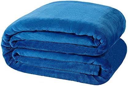 NANPIPER Fleece Blankets, Super Soft Flannel King Size Blanket for Bed, Luxury Cozy Microfiber Plush Fuzzy Blanket,Turquoise Blue by NANPIPER