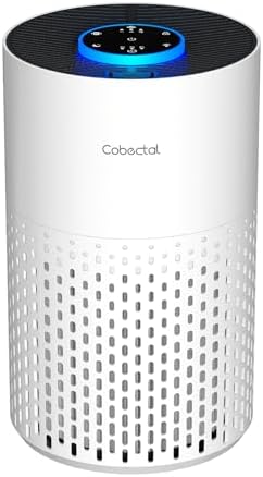 Cobectal Air Purifiers for Home Bedroom with 3-in-1 Filter, White by cobectalsupplier